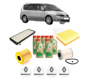 Set Pachet filtre revizie Bosch, 7 litrii ulei Castrol 5W40 RENAULT ESPACE IV (JK0/1_) 2.2 dCi (JK0H) din 2002-2006, 4x Stickere auto cu RENAULT - Img 2