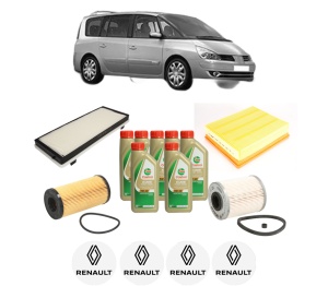 Set Pachet filtre revizie Bosch, 7 litrii ulei Castrol 5W40 RENAULT ESPACE IV (JK0/1_) 2.2 dCi (JK07) din 2006, 4x Stickere auto cu RENAULT - Img 2