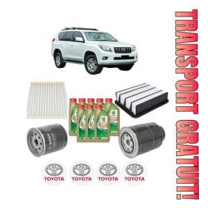 Set Pachet filtre revizie Bosch, 8 litrii ulei Castrol 0W20 TOYOTA LAND CRUISER PRADO (_J15_) 2.8 D-4D (GDJ155, GDJ150) din 2020, 4x Stickere auto cu TOYOTA