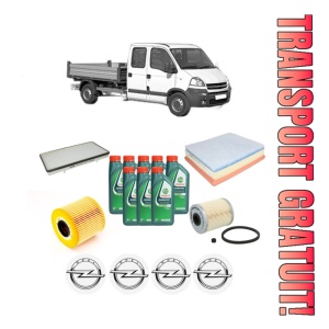 Set Pachet filtre revizie Bosch, 8 litrii ulei Castrol 10W40 OPEL MOVANO A Platform/Chassis (X70) 2.5 DTi (ED, HD, UD0, UD4) din 2003, 4x Stickere auto cu OPEL