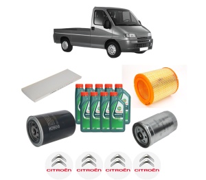 Set Pachet filtre revizie Bosch, 9 litrii ulei Castrol 10W40 CITROEN JUMPER I Platform/Chassis (230) 2.5 D 4x4 din 2000-2002, 4x Stickere auto cu CITROEN - Img 2