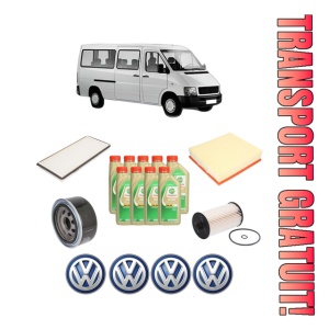 Set Pachet filtre revizie Bosch, 9 litrii ulei Castrol 5W30 Volkswagen LT 28-35 II Bus (2DB, 2DE, 2DK) 2.8 TDI din 2001-2006, 4x Stickere auto cu Volkswagen