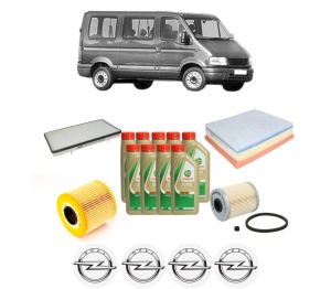Set Pachet filtre revizie Bosch, 9 litrii ulei Castrol 5W40 OPEL MOVANO A Bus (X70) 2.5 DTI (JD) din 2001, 4x Stickere auto cu OPEL - Img 2