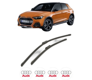 Set stergatoare AUDI A1 City Carver (GBH) din 2019-2022, pentru parbriz auto, 2 bucati, Bosch Aerotwin, din cauciuc siliconat rezistent, 4 Stickere Auto AUDI v52285