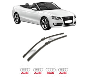 Set stergatoare AUDI A5 Convertible (8F7) din 2009-2017, pentru parbriz auto, 2 bucati, Bosch Aerotwin, din cauciuc siliconat rezistent, 4 Stickere Auto AUDI v52345