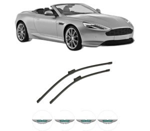 Set stergatoare auto ASTON MARTIN VIRAGE Volante din 2011-2012, pentru parbriz auto, 2 bucati, Bosch Aerotwin, din cauciuc siliconat rezistent, 4 Stickere Auto ASTON MARTIN - Img 2