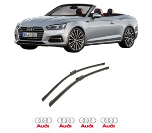 Set stergatoare auto AUDI A5 Convertible (F57, F5E) din 2016-2020, pentru parbriz auto, 2 bucati, Bosch Aerotwin, din cauciuc siliconat rezistent, 4 Stickere Auto AUDI - Img 2