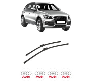 Set stergatoare auto AUDI Q5 (8RB) din 2008-2017, pentru parbriz auto, 2 bucati, Bosch Aerotwin, din cauciuc siliconat rezistent, 4 Stickere Auto AUDI - Img 2