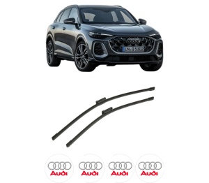 Set stergatoare auto AUDI Q5 (GUB) din 2025, pentru parbriz auto, 2 bucati, Bosch Aerotwin, din cauciuc siliconat rezistent, 4 Stickere Auto AUDI - Img 2