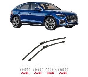Set stergatoare auto AUDI Q5 Sportback (FYT) din 2020-2021, pentru parbriz auto, 2 bucati, Bosch Aerotwin, din cauciuc siliconat rezistent, 4 Stickere Auto AUDI - Img 2