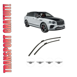 Set stergatoare auto BENTLEY BENTAYGA (4V1) din 2015-2023, pentru parbriz auto, 2 bucati, Bosch Aerotwin, din cauciuc siliconat rezistent, 4 Stickere Auto BENTLEY
