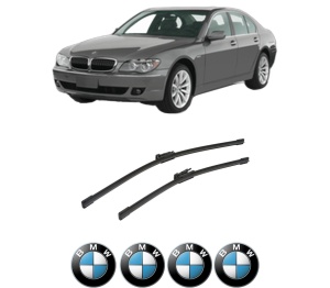 Set stergatoare auto BMW Seria 7 (E65, E66, E67) din 2005-2008, pentru parbriz auto, 2 bucati, Bosch Aerotwin, din cauciuc siliconat rezistent, 4 Stickere Auto BMW Seria - Img 2