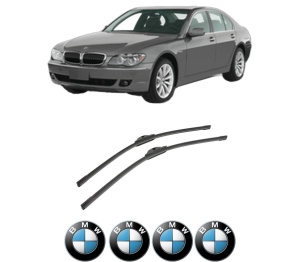 Set stergatoare auto BMW Seria 7 (E65, E66, E67) din 2005-2008, pentru parbriz auto, 2 bucati, Bosch Aerotwin, din cauciuc siliconat rezistent, 4 Stickere Auto BMW Seria - Img 2