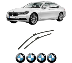 Set stergatoare auto BMW Seria 7 (G11, G12) din 2015-2022, pentru parbriz auto, 2 bucati, Bosch Aerotwin, din cauciuc siliconat rezistent, 4 Stickere Auto BMW Seria - Img 2