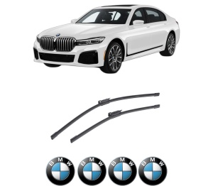 Set stergatoare auto BMW Seria 7 (G70) din 2022-2023, pentru parbriz auto, 2 bucati, Bosch Aerotwin, din cauciuc siliconat rezistent, 4 Stickere Auto BMW Seria - Img 2