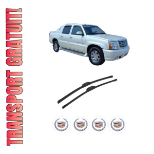 Set stergatoare auto CADILLAC ESCALADE Crew Cab Pickup din 2007-2010, pentru parbriz auto, 2 bucati, Bosch Aerotwin Retrofit, din cauciuc siliconat rezistent, 4 Stickere Auto CADILLAC