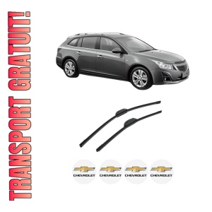 Set stergatoare auto CHEVROLET CRUZE Station Wagon (J308) din 2012-2015, pentru parbriz auto, 2 bucati, Bosch Aerotwin Retrofit, din cauciuc siliconat rezistent, 4 Stickere Auto CHEVROLET