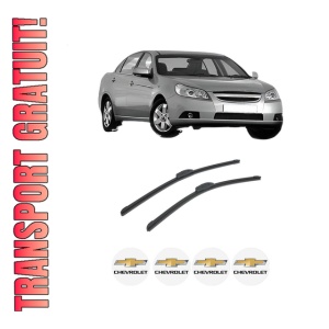 Set stergatoare auto CHEVROLET EPICA (KL1_) din 2005-2011, pentru parbriz auto, 2 bucati, Bosch Aerotwin Retrofit, din cauciuc siliconat rezistent, 4 Stickere Auto CHEVROLET