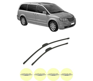 Set stergatoare auto CHRYSLER GRAND VOYAGER / VOYAGER V (RT) din 2007-2012, pentru parbriz auto, 2 bucati, Bosch Aerotwin Retrofit, din cauciuc siliconat rezistent, 4 Stickere Auto CHRYSLER - Img 2