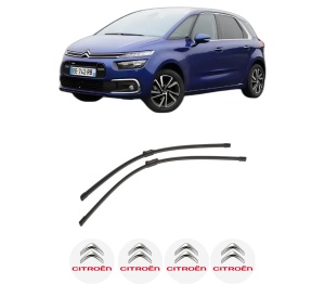 Set stergatoare auto CITROEN C4 PICASSO II din 2013-2018, pentru parbriz auto, 2 bucati, Bosch Aerotwin, din cauciuc siliconat rezistent, 4 Stickere Auto CITROEN - Img 2