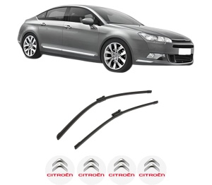 Set stergatoare auto CITROEN C5 III (RD_) din 2008-2017, pentru parbriz auto, 2 bucati, Bosch Aerotwin, din cauciuc siliconat rezistent, 4 Stickere Auto CITROEN - Img 2
