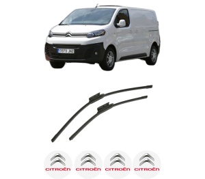Set stergatoare auto CITROEN JUMPY III Bus (V_) din 2016-2023, pentru parbriz auto, 2 bucati, Bosch Aerotwin, din cauciuc siliconat rezistent, 4 Stickere Auto CITROEN - Img 2
