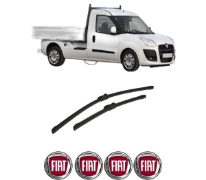 Set stergatoare auto FIAT DOBLO Platform/Chassis (263_) din 2010-2023, pentru parbriz auto, 2 bucati, Bosch Aerotwin, din cauciuc siliconat rezistent, 4 Stickere Auto FIAT - Img 2
