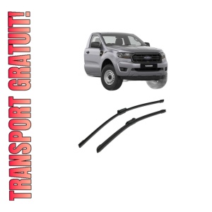 Set stergatoare auto FORD RANGER Cab & Chassis din 2022, pentru parbriz auto, 2 bucati, Bosch Aerotwin, din cauciuc siliconat rezistent, 4 Stickere Auto FORD