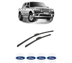 Set stergatoare auto FORD RANGER (TKE) din 2011-2019, pentru parbriz auto, 2 bucati, Bosch Aerotwin Retrofit, din cauciuc siliconat rezistent, 4 Stickere Auto FORD - Img 2