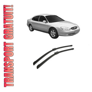 Set stergatoare auto FORD TAURUS Saloon din 1999-2005, pentru parbriz auto, 2 bucati, Bosch Aerotwin, din cauciuc siliconat rezistent, 4 Stickere Auto FORD