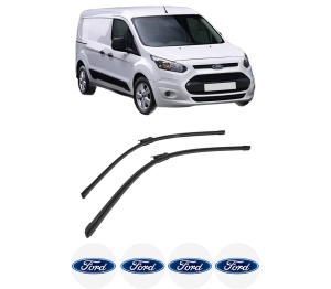 Set stergatoare auto FORD TRANSIT CONNECT V408 Box Body/MPV din 2013-2018, pentru parbriz auto, 2 bucati, Bosch Aerotwin, din cauciuc siliconat rezistent, 4 Stickere Auto FORD - Img 2
