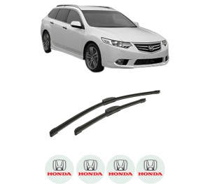 Set stergatoare auto HONDA ACCORD VII Tourer (CM, CN) din 2003-2008, pentru parbriz auto, 2 bucati, Bosch Aerotwin Retrofit, din cauciuc siliconat rezistent, 4 Stickere Auto HONDA - Img 2