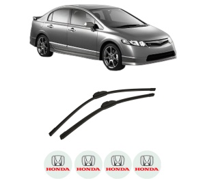 Set stergatoare auto HONDA CIVIC VIII Saloon (FD, FA) din 2005-2013, pentru parbriz auto, 2 bucati, Bosch Aerotwin, din cauciuc siliconat rezistent, 4 Stickere Auto HONDA - Img 2