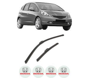 Set stergatoare auto HONDA JAZZ III (GE_, GG_, GP_, ZA_) din 2008-2014, pentru parbriz auto, 2 bucati, Bosch Aerotwin Retrofit, din cauciuc siliconat rezistent, 4 Stickere Auto HONDA - Img 2