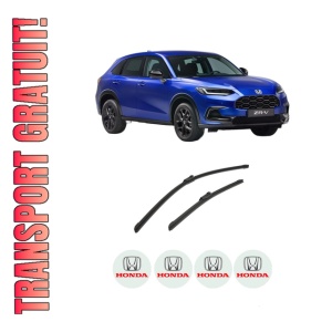 Set stergatoare auto HONDA ZR-V din 2023, pentru parbriz auto, 2 bucati, Bosch Aerotwin, din cauciuc siliconat rezistent, 4 Stickere Auto HONDA