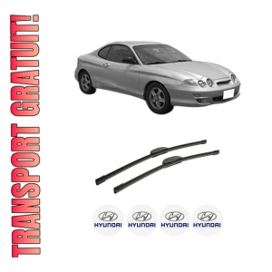 Set stergatoare auto HYUNDAI COUPE I (RD) din 1996-2002, pentru parbriz auto, 2 bucati, Bosch Aerotwin Retrofit, din cauciuc siliconat rezistent, 4 Stickere Auto HYUNDAI