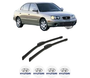 Set stergatoare auto HYUNDAI ELANTRA III Saloon (XD) din 2000-2006, pentru parbriz auto, 2 bucati, Bosch Aerotwin Retrofit, din cauciuc siliconat rezistent, 4 Stickere Auto HYUNDAI - Img 2