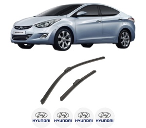 Set stergatoare auto HYUNDAI ELANTRA V Saloon (MD, UD) din 2010-2016, pentru parbriz auto, 2 bucati, Bosch Aerotwin Retrofit, din cauciuc siliconat rezistent, 4 Stickere Auto HYUNDAI - Img 2