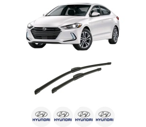 Set stergatoare auto HYUNDAI ELANTRA VI Saloon (AD, ADA) din 2015-2020, pentru parbriz auto, 2 bucati, Bosch Aerotwin Retrofit, din cauciuc siliconat rezistent, 4 Stickere Auto HYUNDAI - Img 2