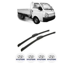 Set stergatoare auto HYUNDAI H100 Platform/Chassis din 1996-1997, pentru parbriz auto, 2 bucati, Bosch Aerotwin Retrofit, din cauciuc siliconat rezistent, 4 Stickere Auto HYUNDAI - Img 2