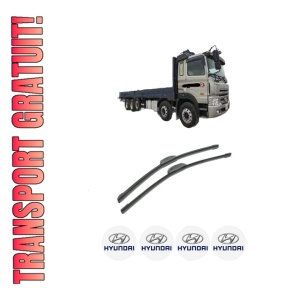 Set stergatoare auto HYUNDAI HD HEAVY din 2006, pentru parbriz auto, 2 bucati, Bosch Aerotwin Retrofit, din cauciuc siliconat rezistent, 4 Stickere Auto HYUNDAI