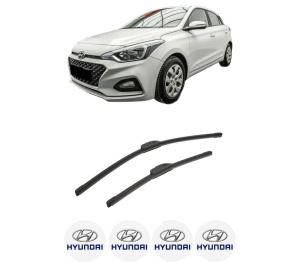 Set stergatoare auto HYUNDAI i20 II Hatchback Van (GB, IB) din 2015-2021, pentru parbriz auto, 2 bucati, Bosch Aerotwin Retrofit, din cauciuc siliconat rezistent, 4 Stickere Auto HYUNDAI - Img 2