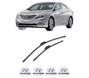Set stergatoare auto HYUNDAI SONATA VI (YF) din 2010-2015, pentru parbriz auto, 2 bucati, Bosch Aerotwin Retrofit, din cauciuc siliconat rezistent, 4 Stickere Auto HYUNDAI - Img 2