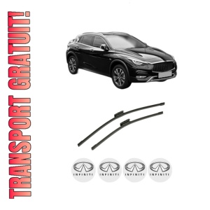 Set stergatoare auto INFINITI QX30 din 2016, pentru parbriz auto, 2 bucati, Bosch Aerotwin Multi, din cauciuc siliconat rezistent, 4 Stickere Auto INFINITI