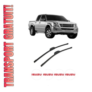 Set stergatoare auto ISUZU D-MAX I Platform/Chassis (TFR, TFS) din 2007-2012, pentru parbriz auto, 2 bucati, Bosch Aerotwin Retrofit, din cauciuc siliconat rezistent, 4 Stickere Auto ISUZU
