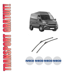 Set stergatoare auto Iveco DAILY VI Van din 2014-2022, pentru parbriz auto, 2 bucati, Bosch Aerotwin, din cauciuc siliconat rezistent, 4 Stickere Auto Iveco