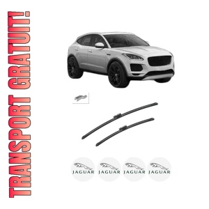 Set stergatoare auto JAGUAR E-PACE (X540) din 2017-2024, pentru parbriz auto, 2 bucati, Bosch Aerotwin, din cauciuc siliconat rezistent, 4 Stickere Auto JAGUAR