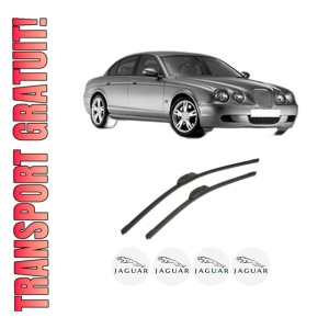 Set stergatoare auto JAGUAR S-TYPE II (X200) din 1999-2008, pentru parbriz auto, 2 bucati, Bosch Aerotwin Retrofit, din cauciuc siliconat rezistent, 4 Stickere Auto JAGUAR