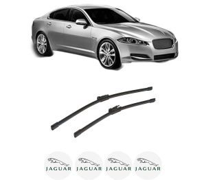 Set stergatoare auto JAGUAR XF I (X250) din 2008-2015, pentru parbriz auto, 2 bucati, Bosch Aerotwin, din cauciuc siliconat rezistent, 4 Stickere Auto JAGUAR - Img 2