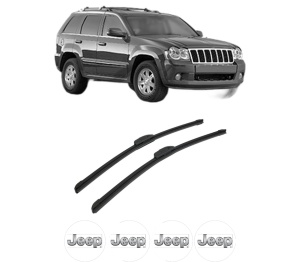 Set stergatoare auto JEEP GRAND CHEROKEE III (WH, WK) din 2004-2011, pentru parbriz auto, 2 bucati, Bosch Aerotwin Retrofit, din cauciuc siliconat rezistent, 4 Stickere Auto JEEP - Img 2